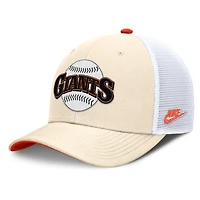 Men's Nike  Natural San Francisco Giants Cooperstown Collection Dri-FIT Rise Trucker Adjustable Hat