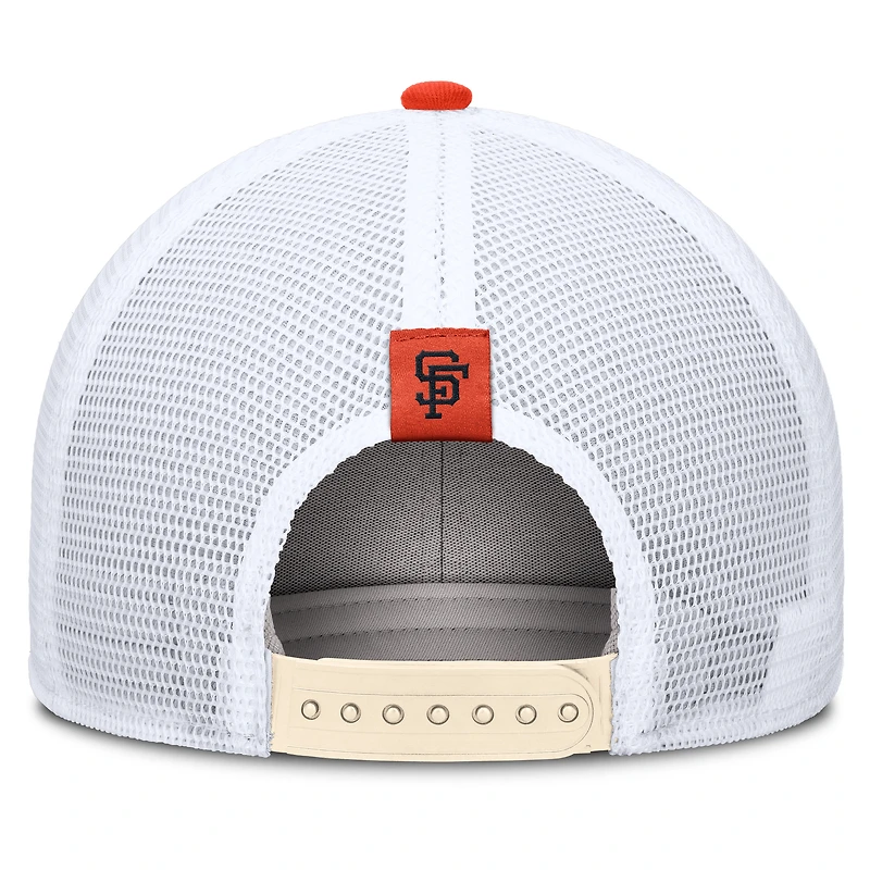Men's Nike  Natural San Francisco Giants Cooperstown Collection Dri-FIT Rise Trucker Adjustable Hat