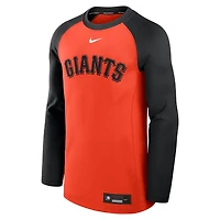 Men's Nike Orange/Black San Francisco Giants Authentic Collection Game Time Raglan Performance Long Sleeve T-Shirt