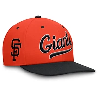 Casquette Nike Pro Performance Snapback Orange/Noir San Francisco Giants Collection Cooperstown pour homme