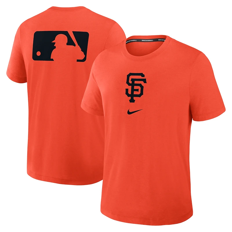 T-shirt Nike Authentic Collection Early Work Tri-Blend Dri-FIT orange pour homme, San Francisco Giants