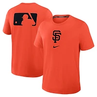 T-shirt Nike Authentic Collection Early Work Tri-Blend Dri-FIT orange pour homme, San Francisco Giants