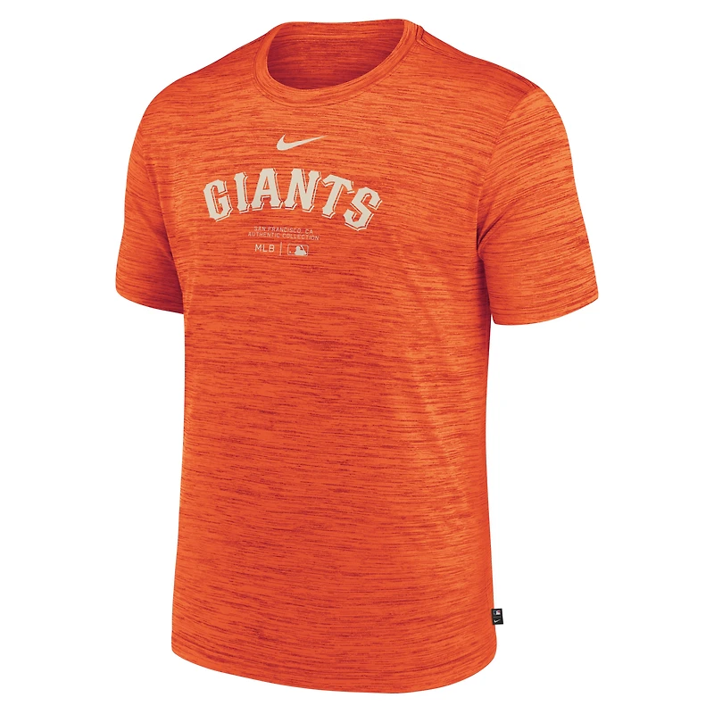 T-shirt Nike Orange San Francisco Giants Authentic Collection Velocity Performance pour homme