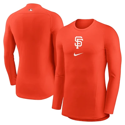 Men's Nike  Orange San Francisco Giants City Connect Base Layer Raglan Long Sleeve Performance T-Shirt