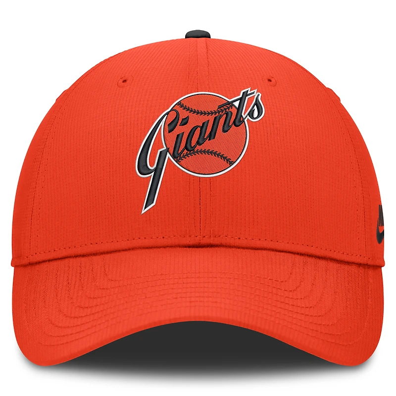 Casquette ajustable Nike orange San Francisco Giants Cooperstown Club Dri-FIT pour homme