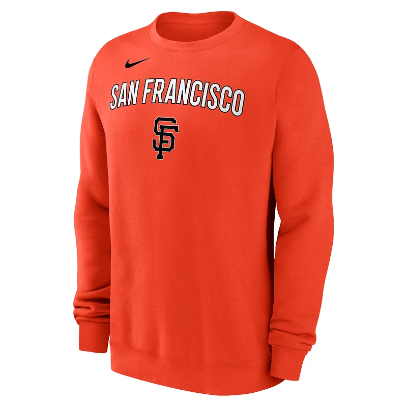 Sweat-shirt Nike orange des Giants de San Francisco pour homme
