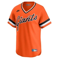 Maillot Nike orange rétro des Giants de San Francisco pour homme, collection limitée Cooperstown