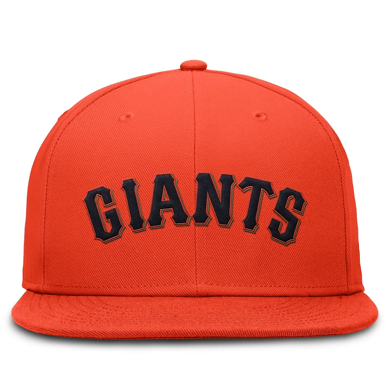 Men's Nike Orange San Francisco Giants Wordmark Dri-FIT Round Bill True Fitted Hat