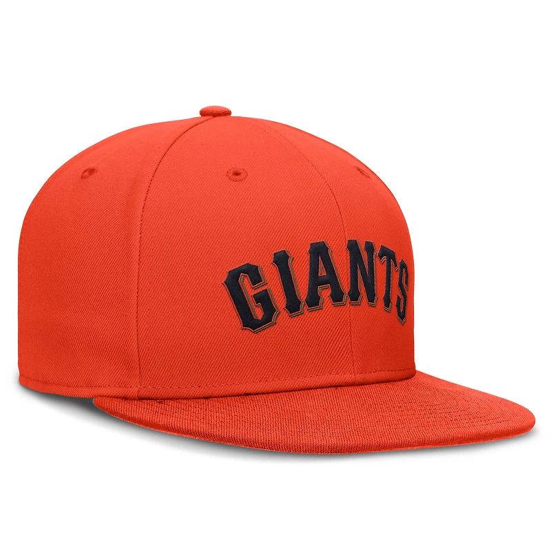 Men's Nike Orange San Francisco Giants Wordmark Dri-FIT Round Bill True Fitted Hat