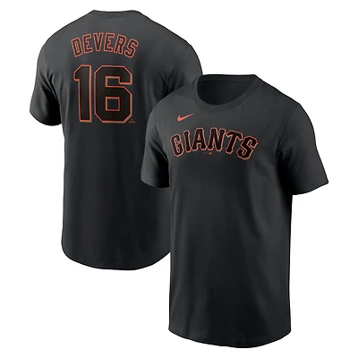 Men's Nike Rafael Devers Black San Francisco Giants Home Name & Number T-Shirt