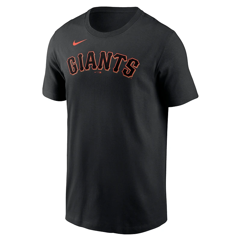 T-shirt Nike Rafael Devers noir pour homme avec nom et numéro des Giants de San Francisco
