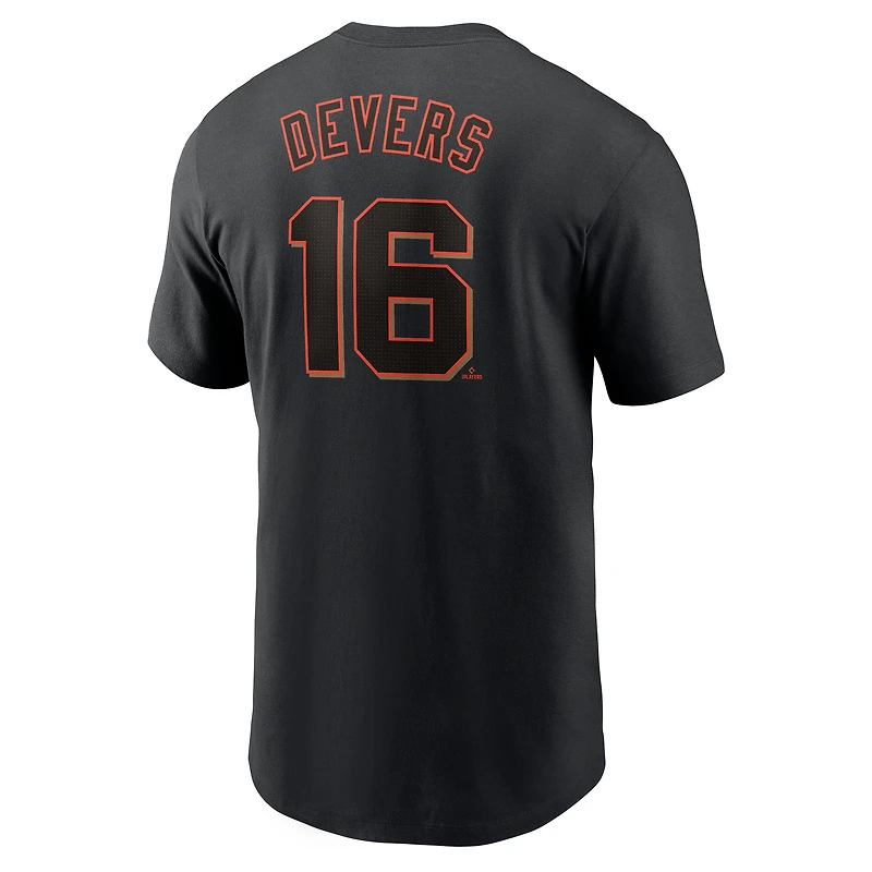 T-shirt Nike Rafael Devers noir pour homme avec nom et numéro des Giants de San Francisco