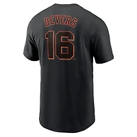T-shirt Nike Rafael Devers noir pour homme avec nom et numéro des Giants de San Francisco