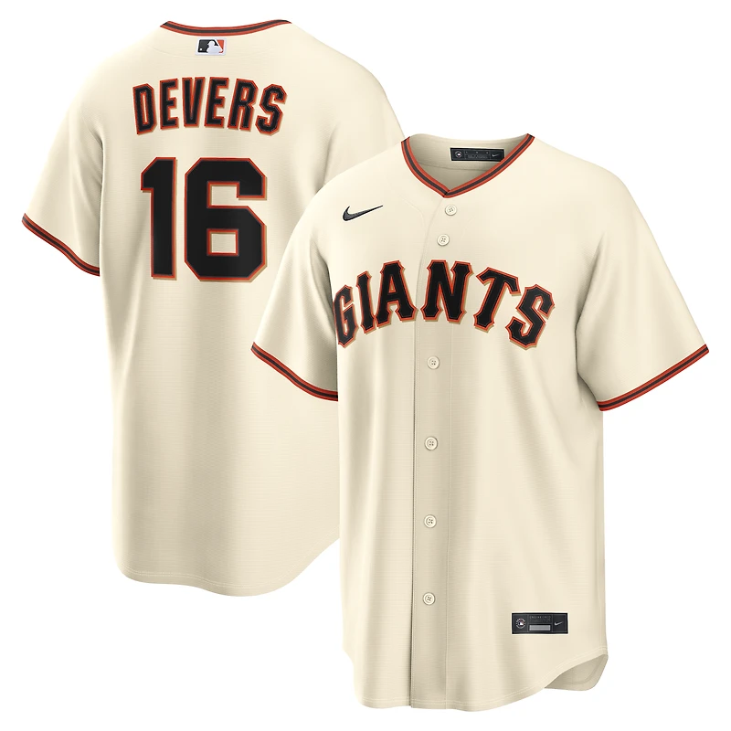 Men's Nike Rafael Devers Cream San Francisco Giants Home Replica Jersey