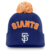 Men's Nike  Royal San Francisco Giants Peak Cuffed Knit Hat with Pom