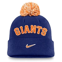 Men's Nike  Royal San Francisco Giants Peak Cuffed Knit Hat with Pom