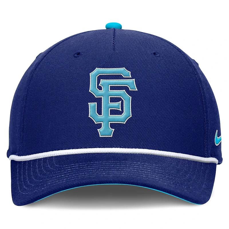 Casquette ajustable Nike Royal San Francisco Giants Rise pour homme