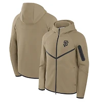 Men's Nike  Tan San Francisco Giants Tech Fleece Windrunner Full-Zip Hoodie Jacket
