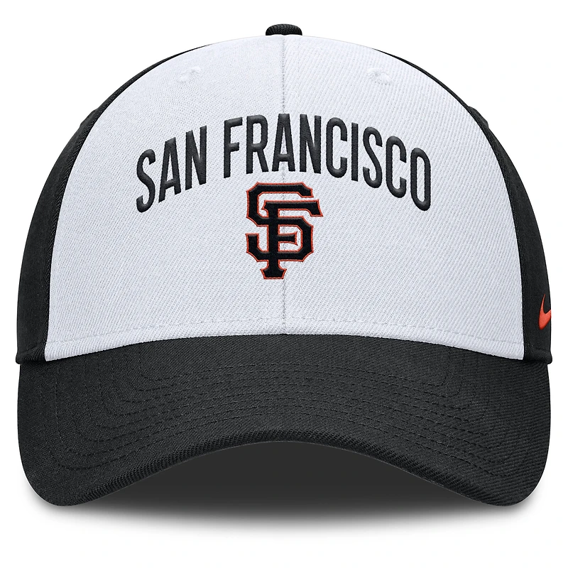 Casquette ajustable Nike blanche/noire pour homme des Giants de San Francisco