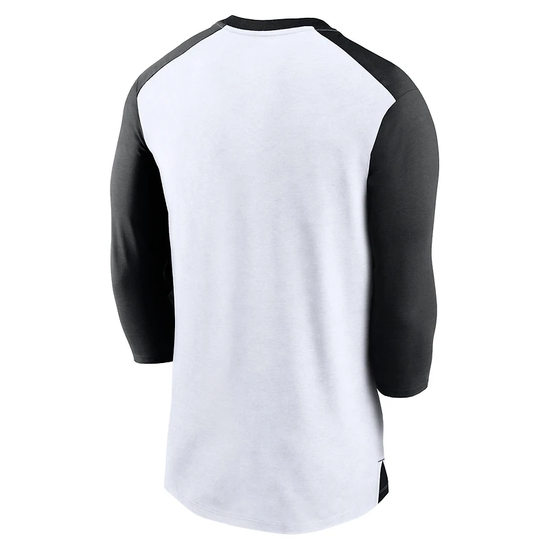 T-shirt Nike San Francisco Giants Rewind à manches 3/4 pour homme Blanc/Noir