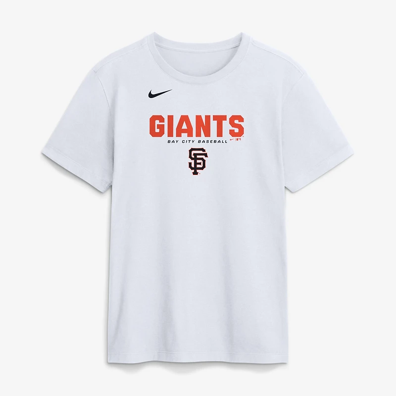 T-shirt Nike blanc pour homme, logo des Giants de San Francisco en gras