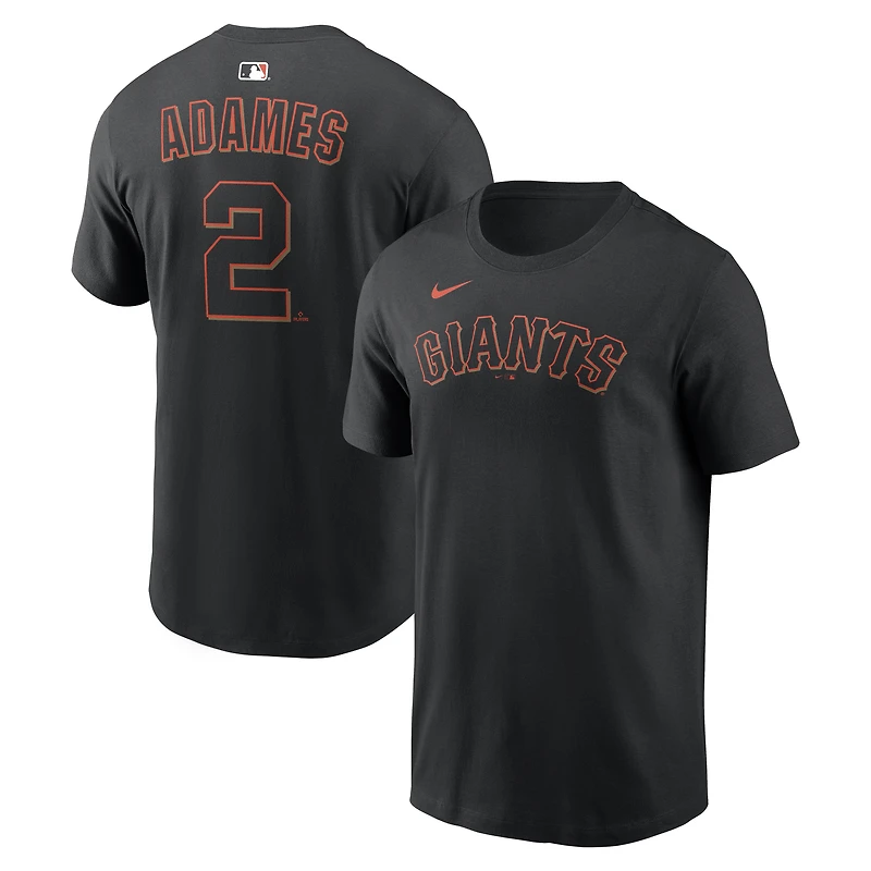 Men's Nike Willy Adames Black San Francisco Giants Home Name & Number T-Shirt