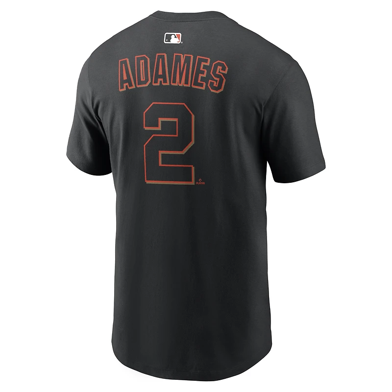 Men's Nike Willy Adames Black San Francisco Giants Home Name & Number T-Shirt