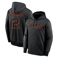 Sweat à capuche Nike Willy Adames pour homme avec nom et numéro Performance des San Francisco Giants, noir