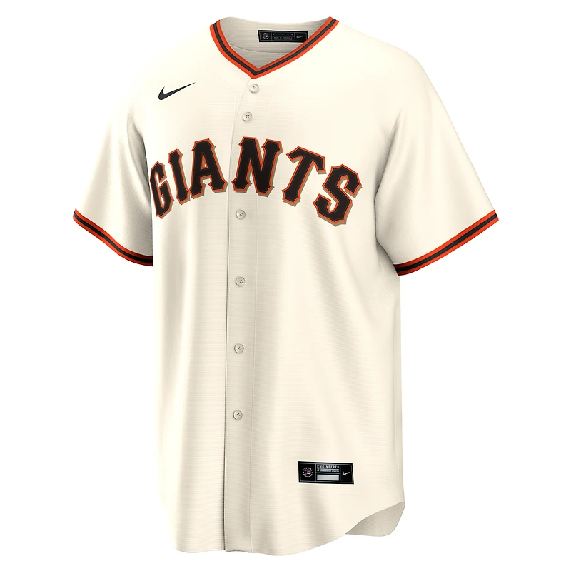 Maillot Nike Willy Adames crème pour homme, réplique domicile des Giants de San Francisco