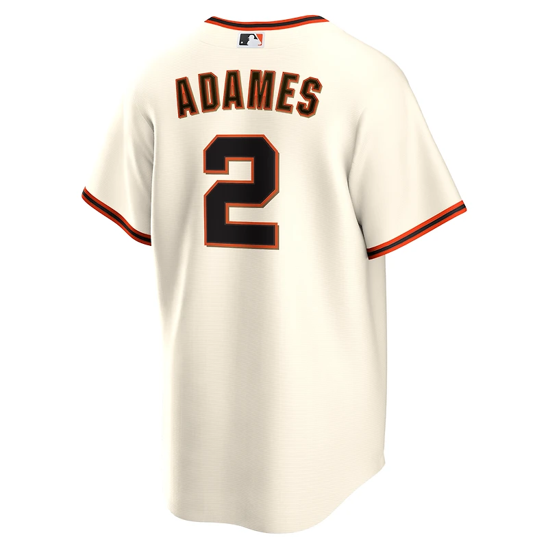 Maillot Nike Willy Adames crème pour homme, réplique domicile des Giants de San Francisco