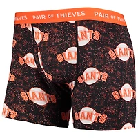 Men's Pair of Thieves Black San Francisco Giants Super Fit 2-Pack Boxer Briefs Set