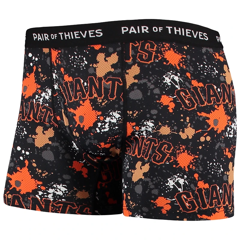 Men's Pair of Thieves Black San Francisco Giants Super Fit 2-Pack Boxer Briefs Set