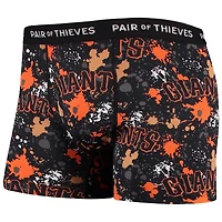 Men's Pair of Thieves Black San Francisco Giants Super Fit 2-Pack Boxer Briefs Set