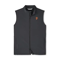 Men's Peter Millar Black San Francisco Giants Dunes Full-Zip Vest