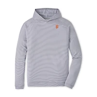 Men's Peter Millar Gray San Francisco Giants Pine Sugar Stripe Performance Hoodie