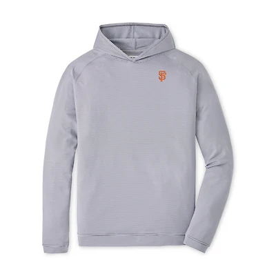 Men's Peter Millar Gray San Francisco Giants Pine Sugar Stripe Performance Hoodie