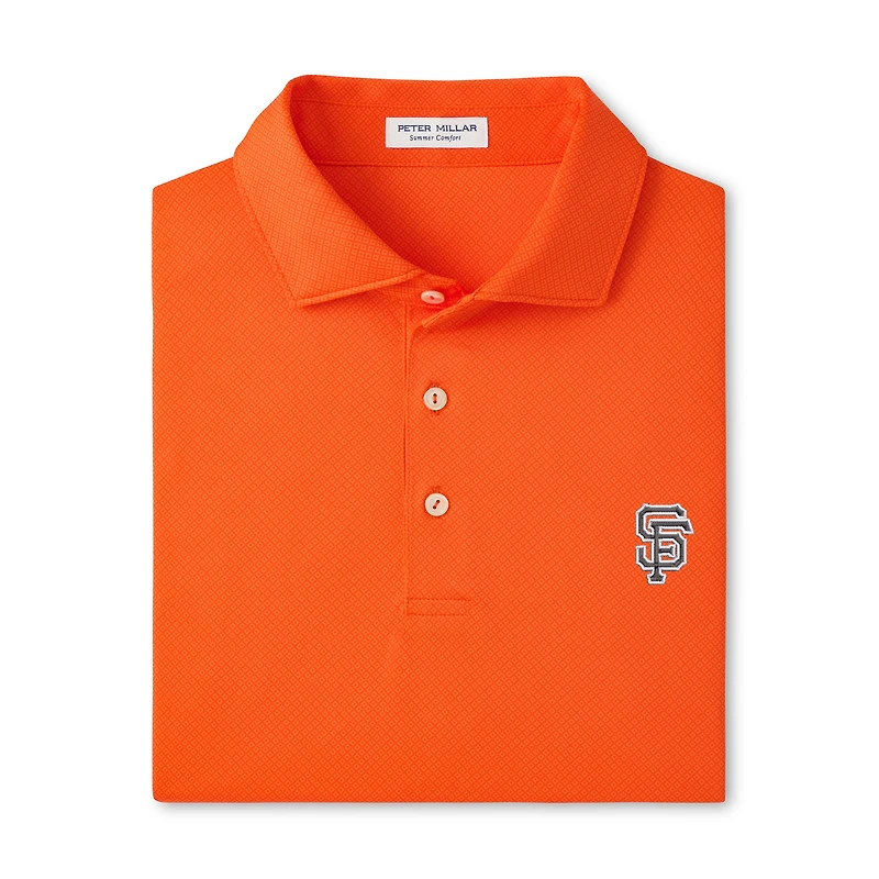 Men's Peter Millar Orange San Francisco Giants Hugo Performance Jersey Polo