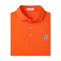 Men's Peter Millar Orange San Francisco Giants Hugo Performance Jersey Polo