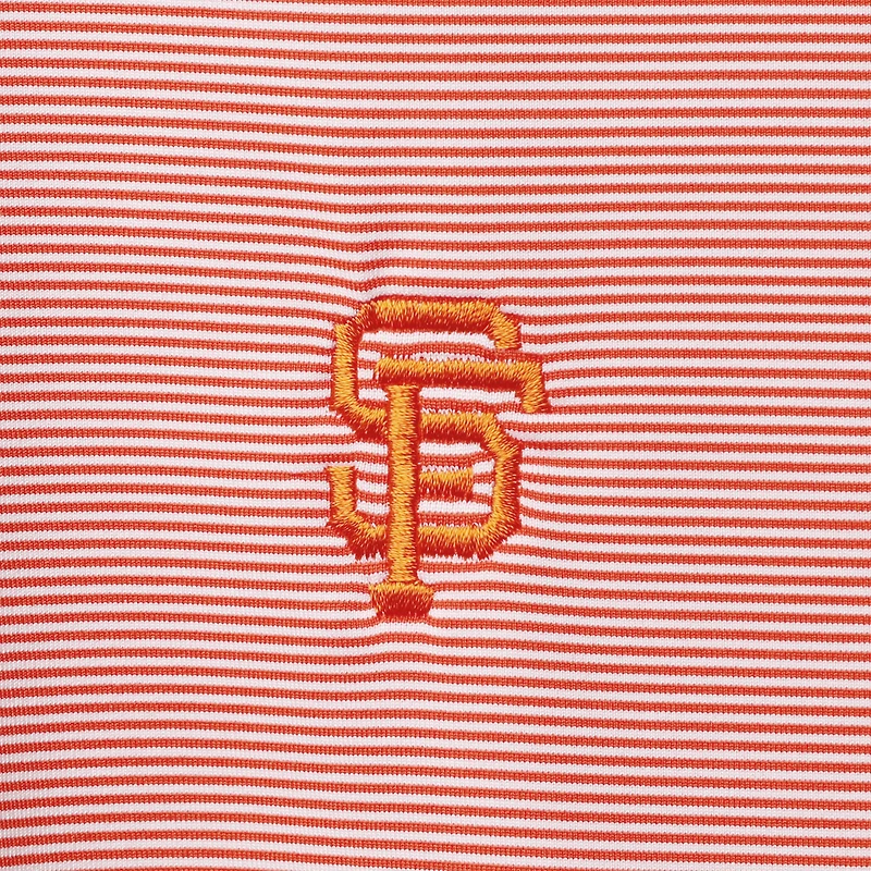 Polo orange Peter Millar San Francisco Giants Jubilee Stripe pour homme
