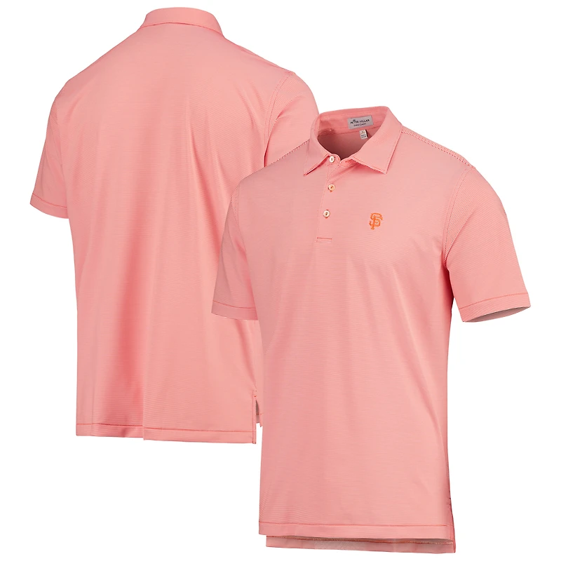 Polo orange Peter Millar San Francisco Giants Jubilee Stripe pour homme