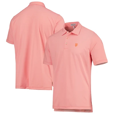 Polo orange Peter Millar San Francisco Giants Jubilee Stripe pour homme