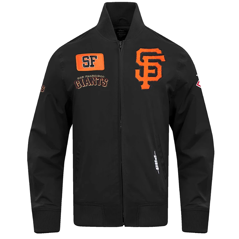 Men's Pro Standard Black San Francisco Giants Area Code Twill Full-Zip Jacket