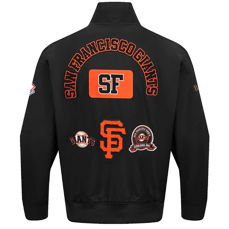 Veste zippée en sergé Area Code Pro Standard noire pour homme des San Francisco Giants