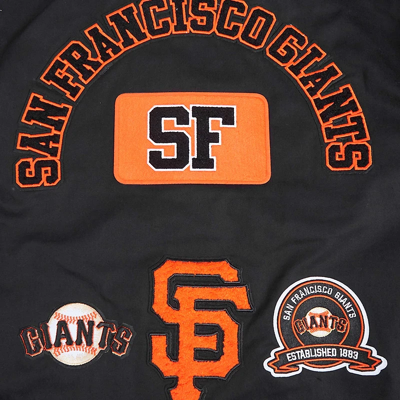 Men's Pro Standard Black San Francisco Giants Area Code Twill Full-Zip Jacket
