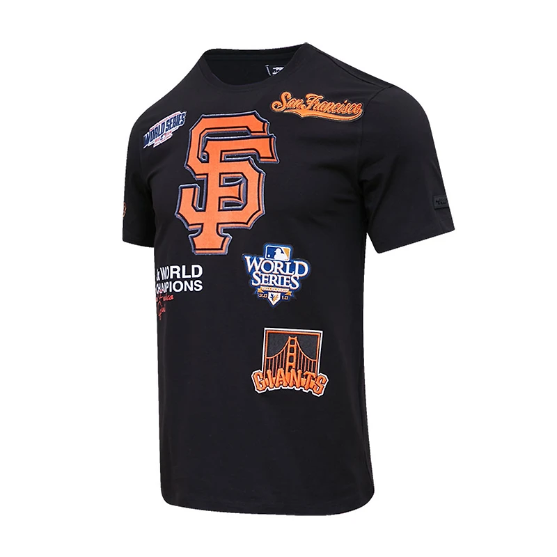 T-shirt de championnat des Giants San Francisco, noir, marque Pro Standard, pour homme