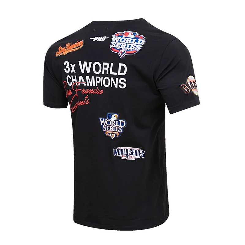 T-shirt de championnat des Giants San Francisco, noir, marque Pro Standard, pour homme