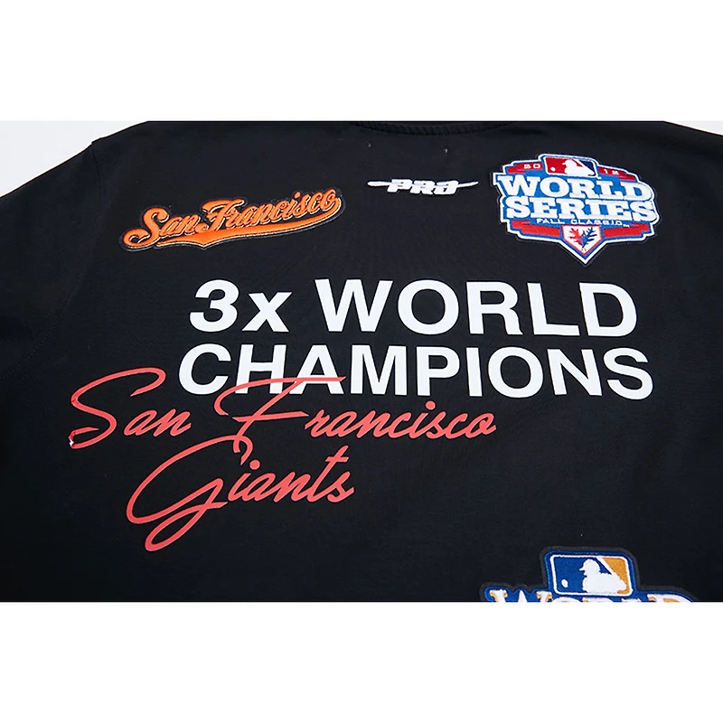 T-shirt de championnat des Giants San Francisco, noir, marque Pro Standard, pour homme