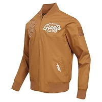 Veste entièrement zippée en sergé Pro Standard marron pour hommes des Giants de San Francisco Paint The City