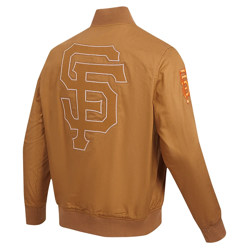 Veste entièrement zippée en sergé Pro Standard marron pour hommes des Giants de San Francisco Paint The City