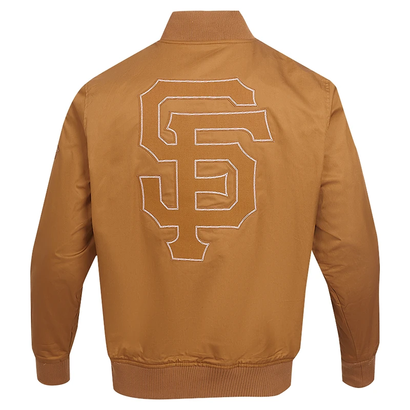 Veste entièrement zippée en sergé Pro Standard marron pour hommes des Giants de San Francisco Paint The City